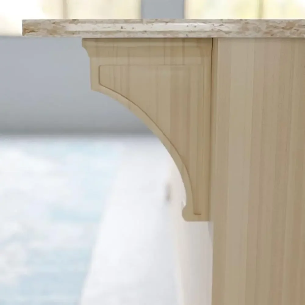 NWT Ekena Millwork Extra Large Gomez Wood Brackets, Rubberwood (4-Pack)